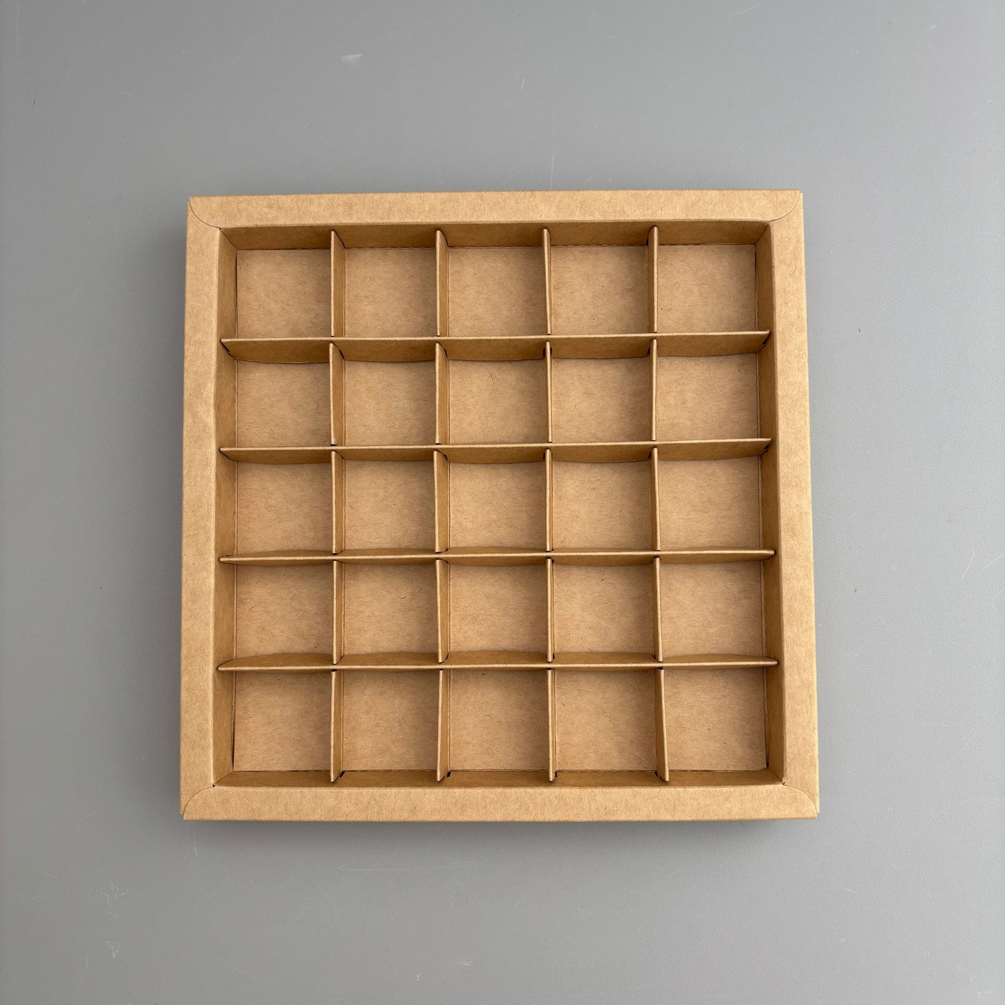 10PCS 4/9/16/25-cells kraft chocolate box with clear sleeve