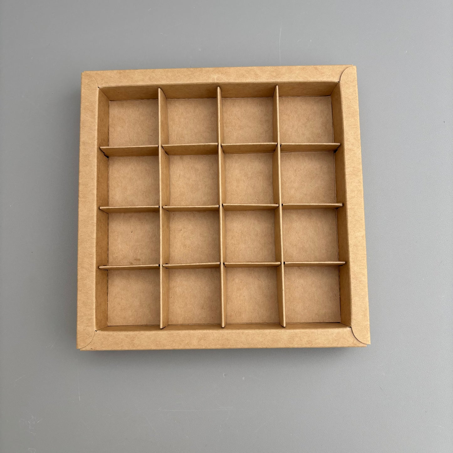 10PCS 4/9/16/25-cells kraft chocolate box with clear sleeve