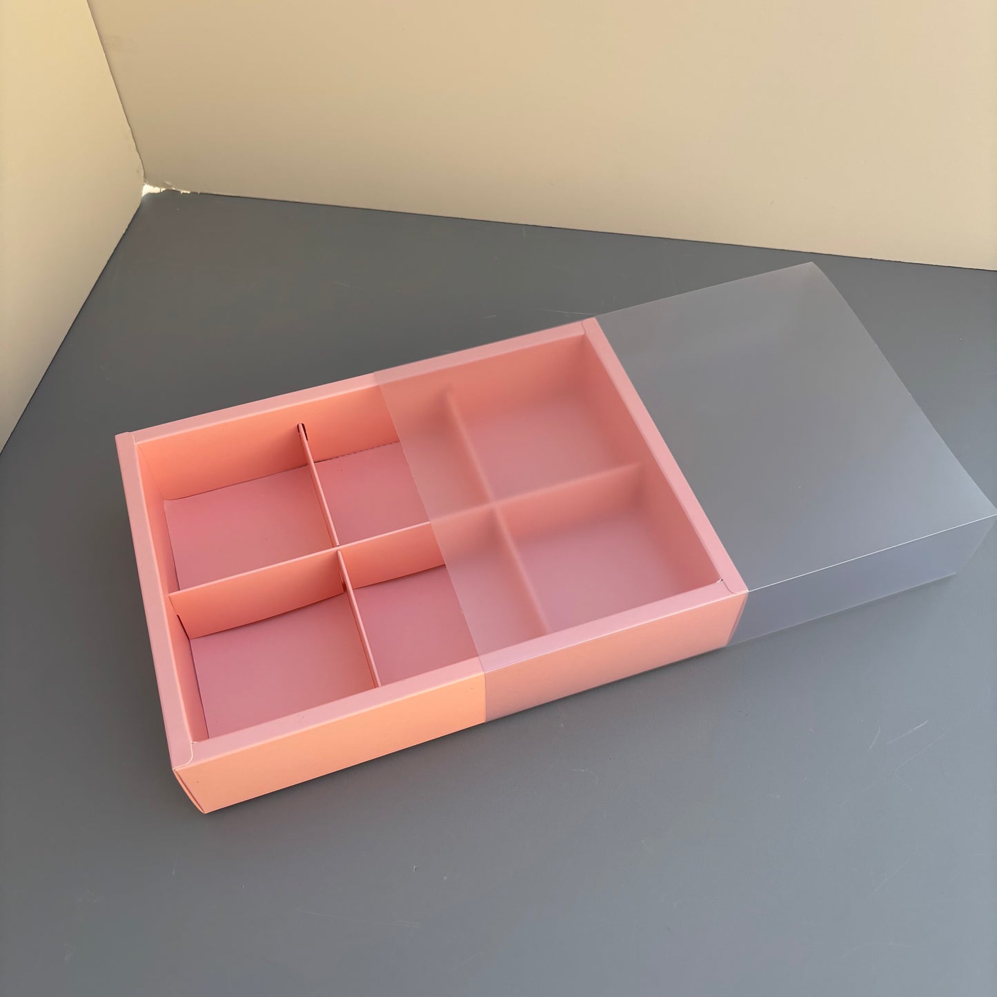 20PCS 6-compartments mooncake & cookies box with clear sleeve