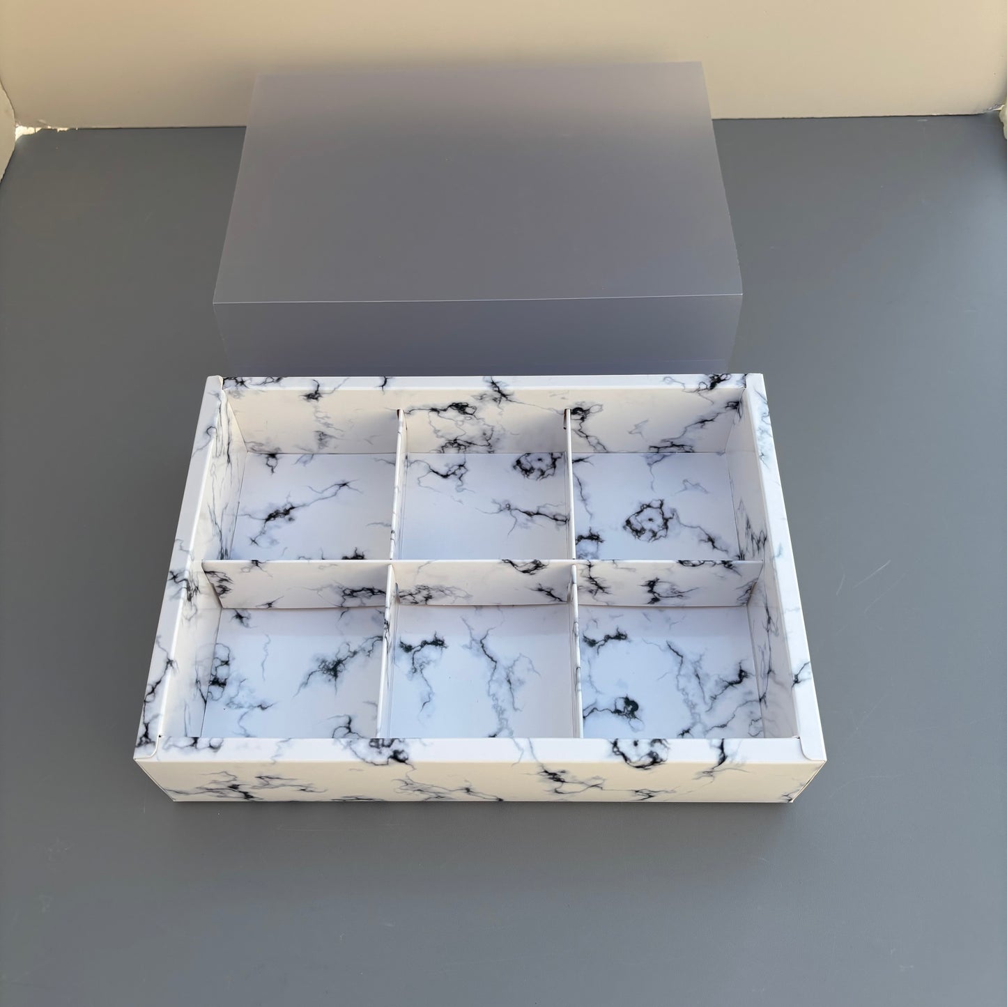 20PCS 6-compartments mooncake & cookies box with clear sleeve