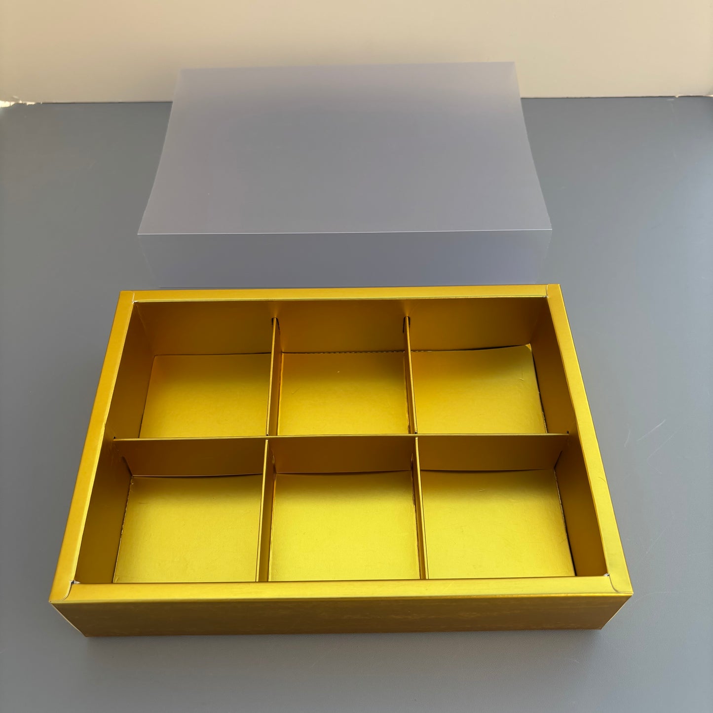 20PCS 6-compartments mooncake & cookies box with clear sleeve