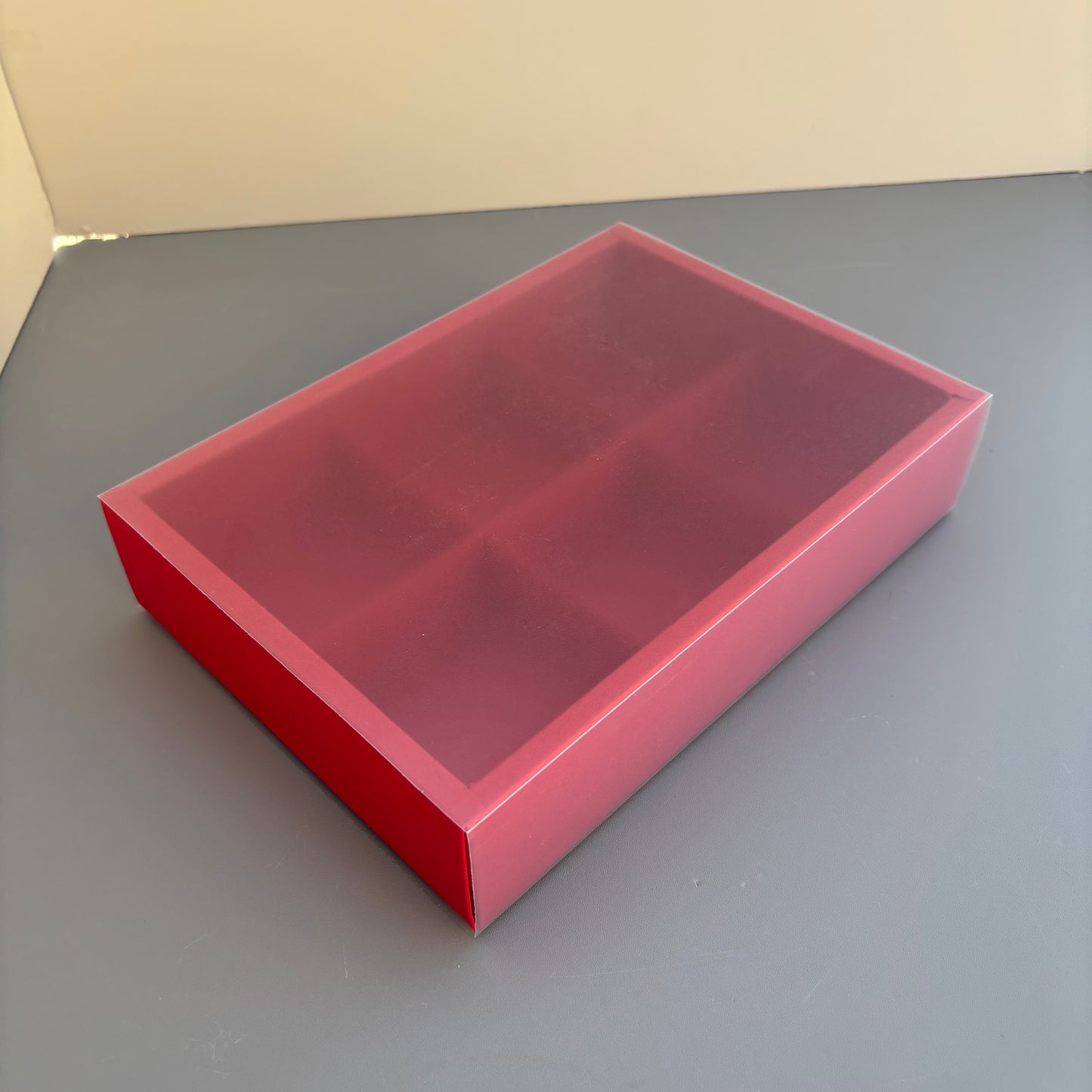 20PCS 6-compartments mooncake & cookies box with clear sleeve