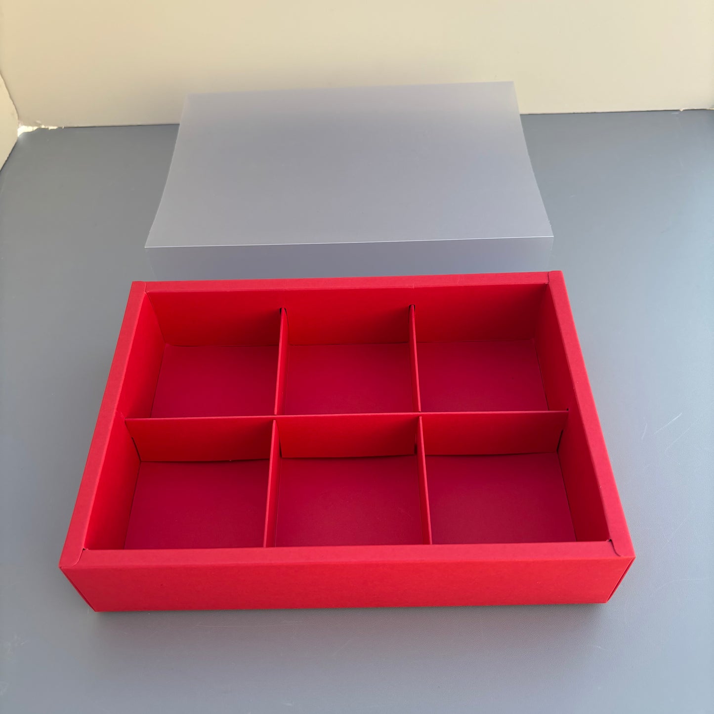 20PCS 6-compartments mooncake & cookies box with clear sleeve