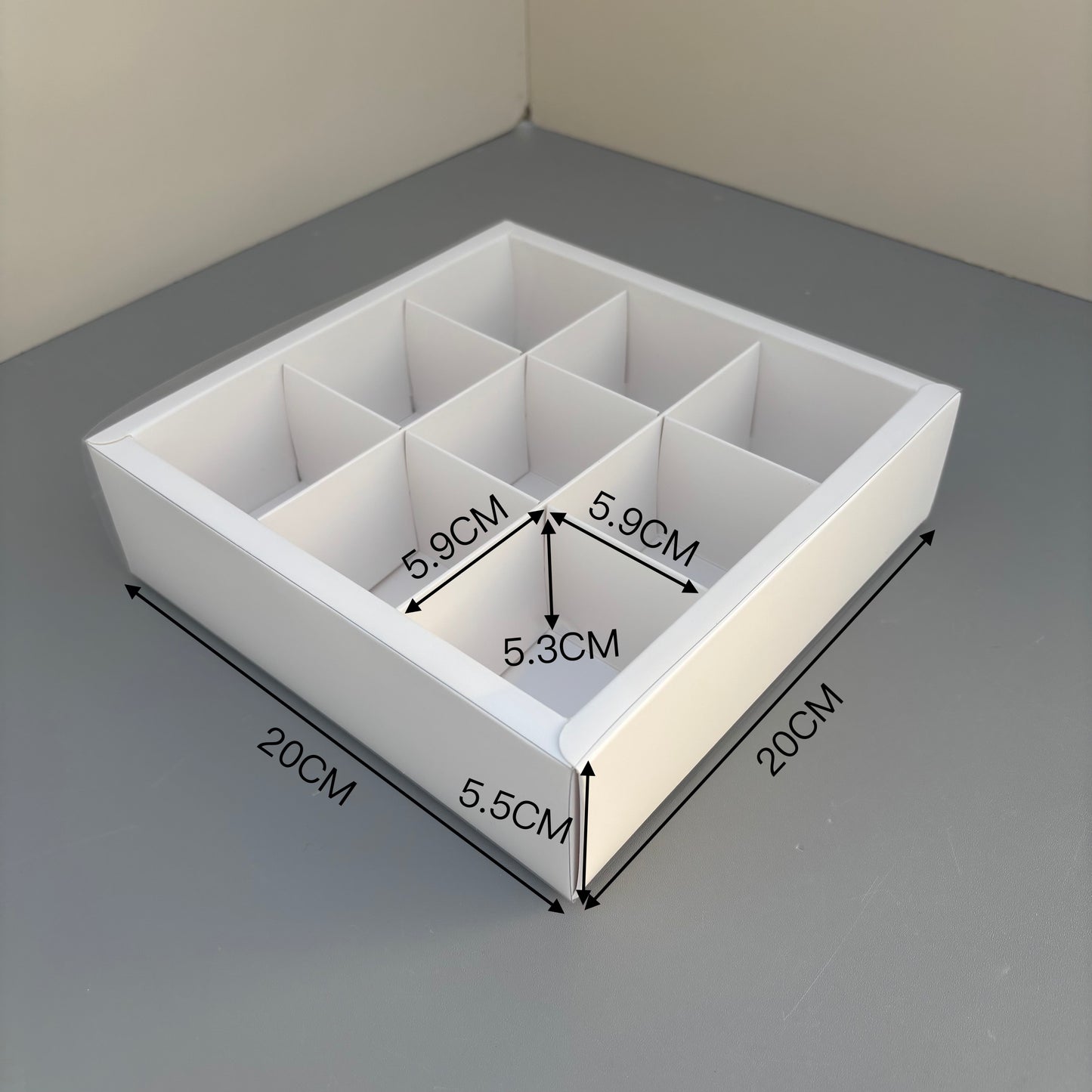 10PCS 9-strawberries White Paper Box with Clear Sleeve
