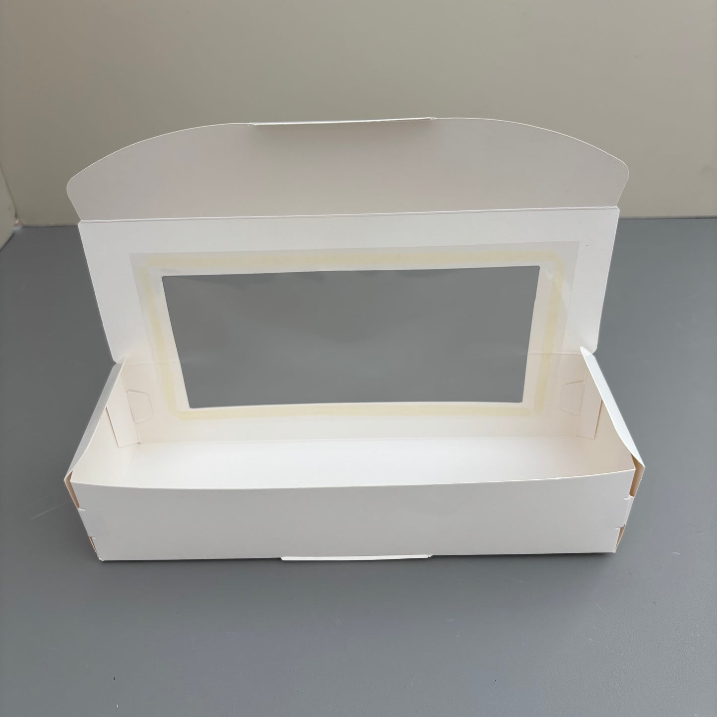 50PCS White Pastry Box with Clear Window