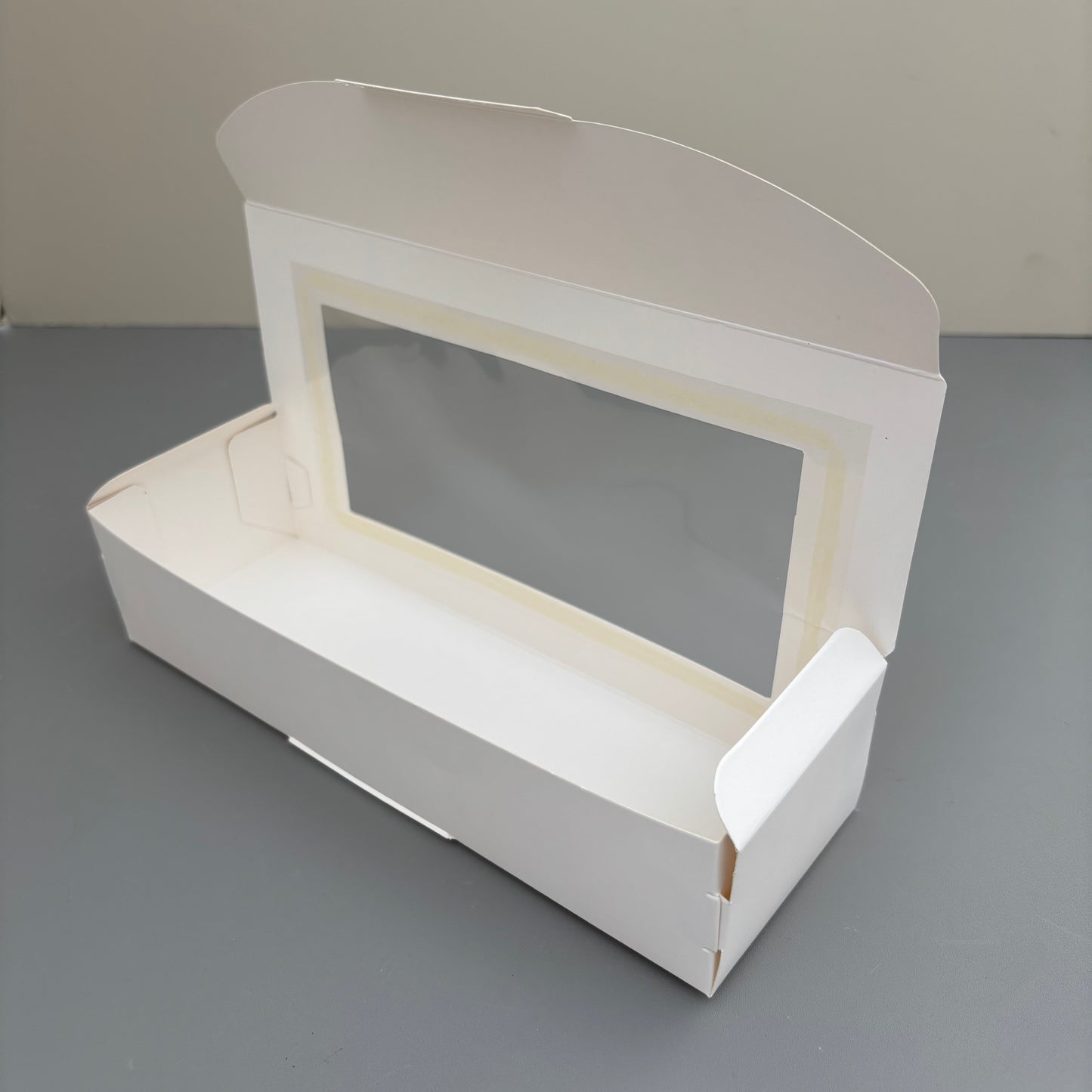 50PCS White Pastry Box with Clear Window