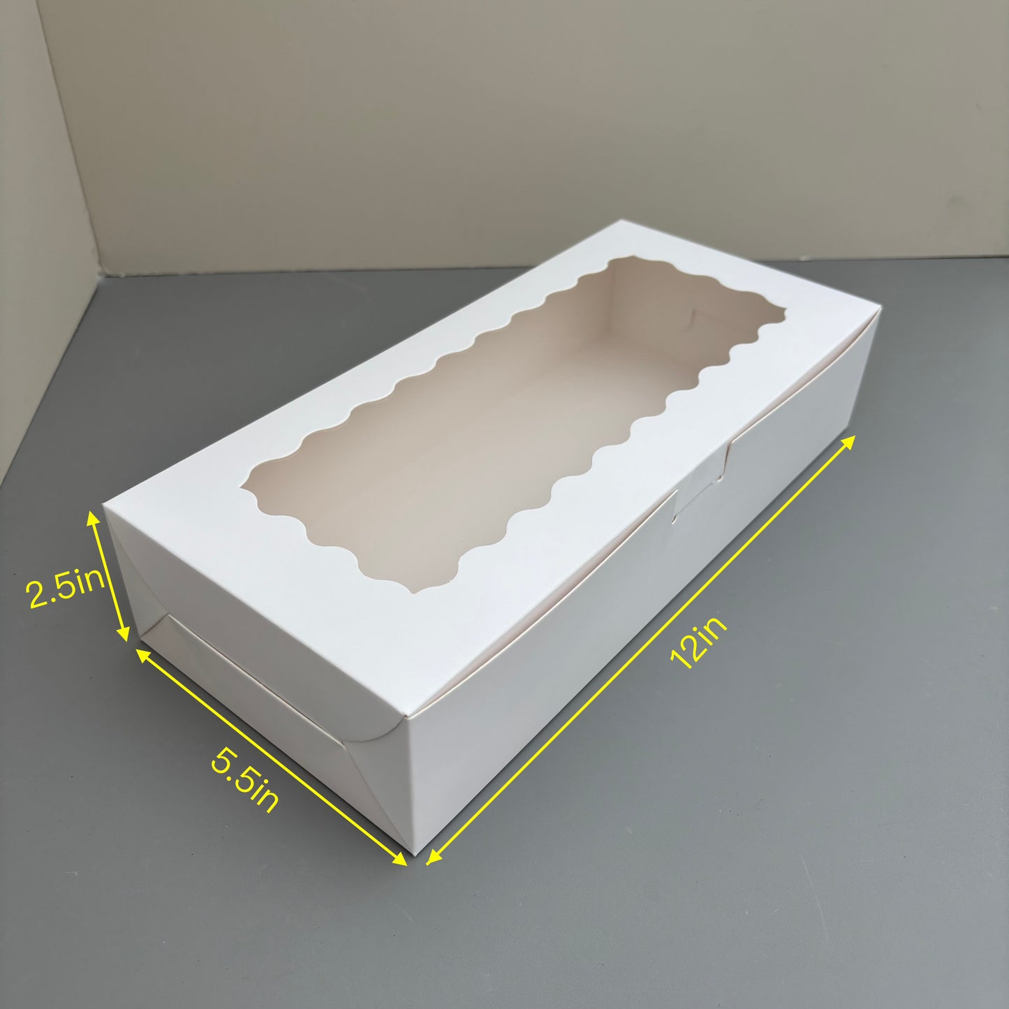 50PCS White Cookies & Chocolate Covered Strawberry Bakery Box with Window