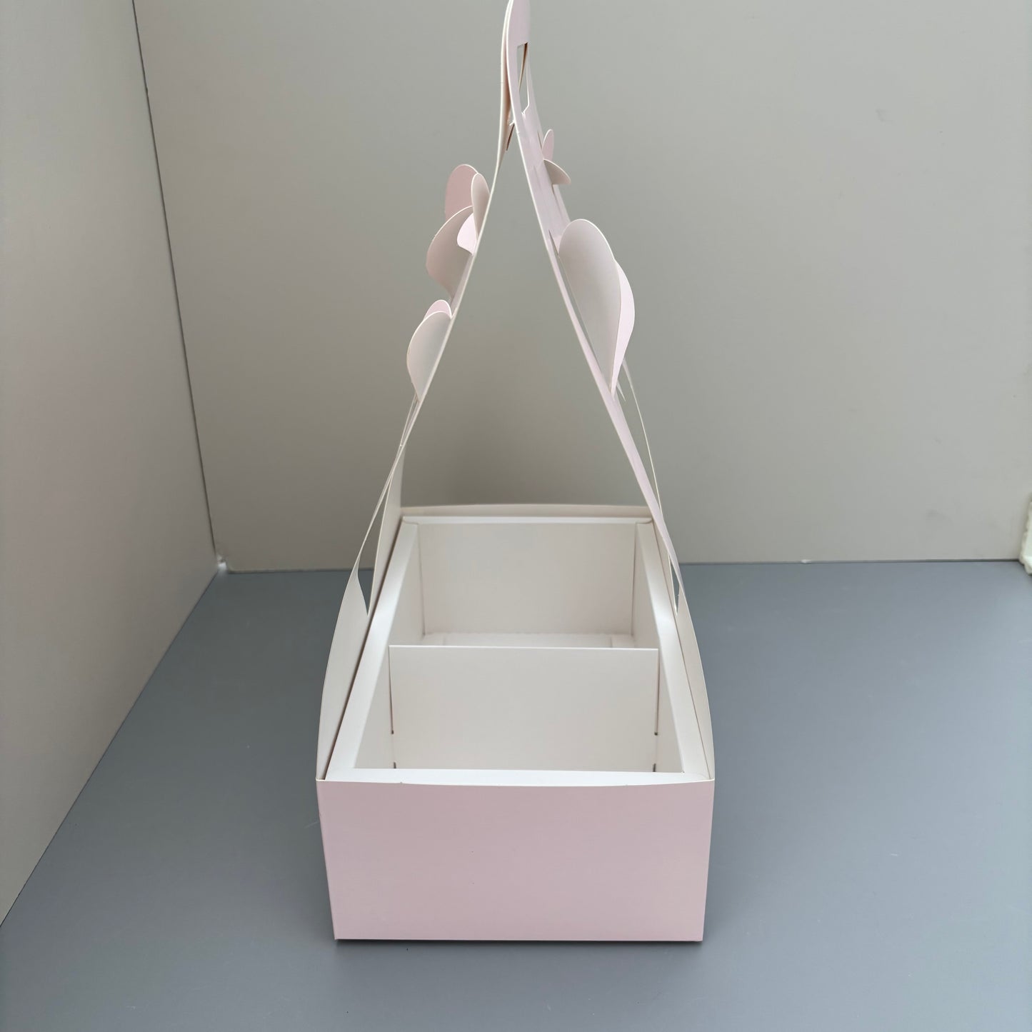 5 Boxes Pink Butterfly & Heart Cake Flower Box