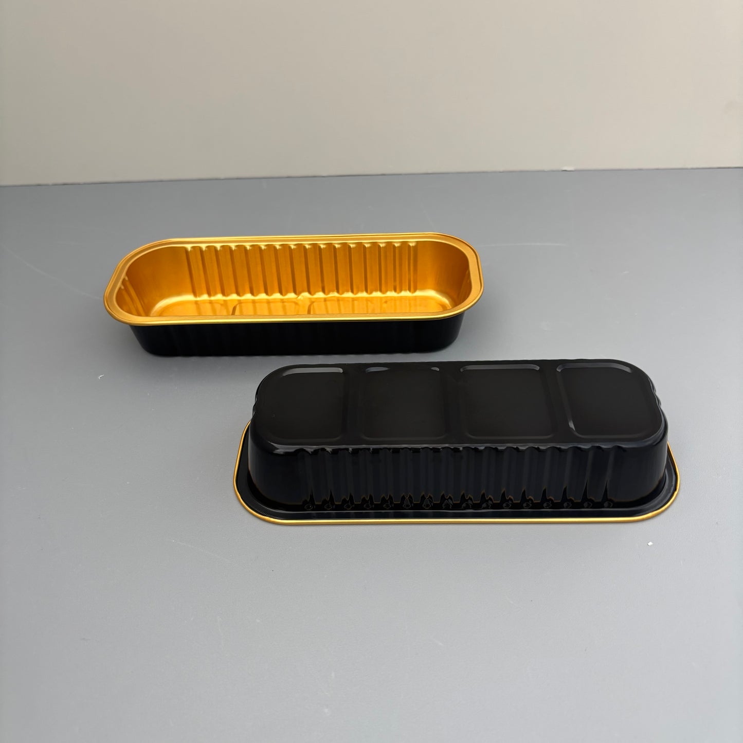 100PCS 200ML Aluminum Bakery Pan Baking with Clear Cover