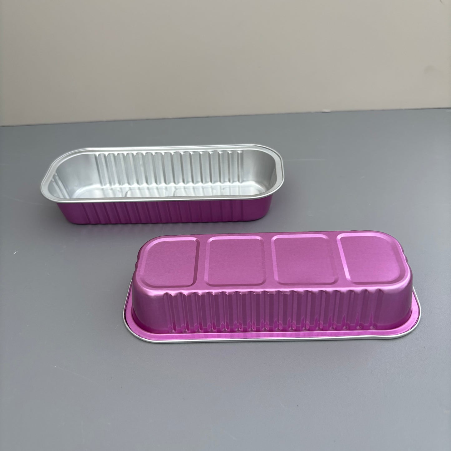 100PCS 200ML Aluminum Bakery Pan Baking with Clear Cover