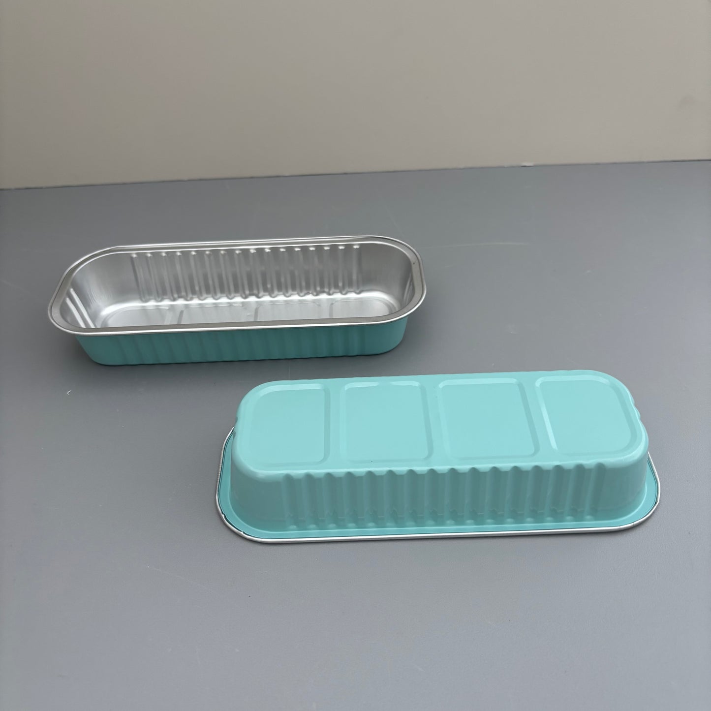 100PCS 200ML Aluminum Bakery Pan Baking with Clear Cover