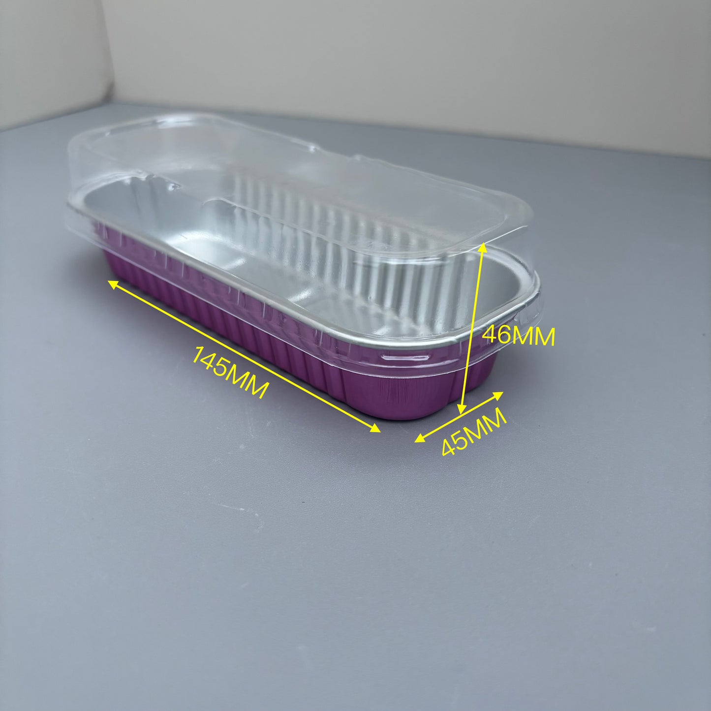 100PCS 200ML Aluminum Bakery Pan Baking with Clear Cover