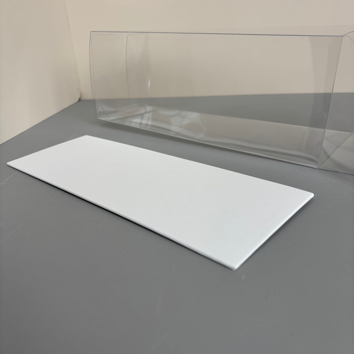 20PCS Long Cake Dessert Clear Box with Paper Board