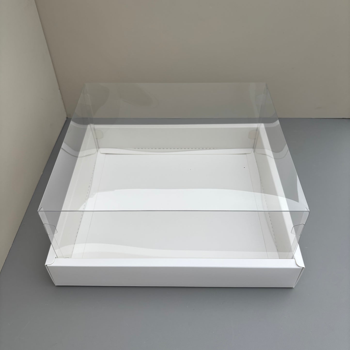 10PCS Square Charcuterie & Food Box Paper Base Box with Clear Cover