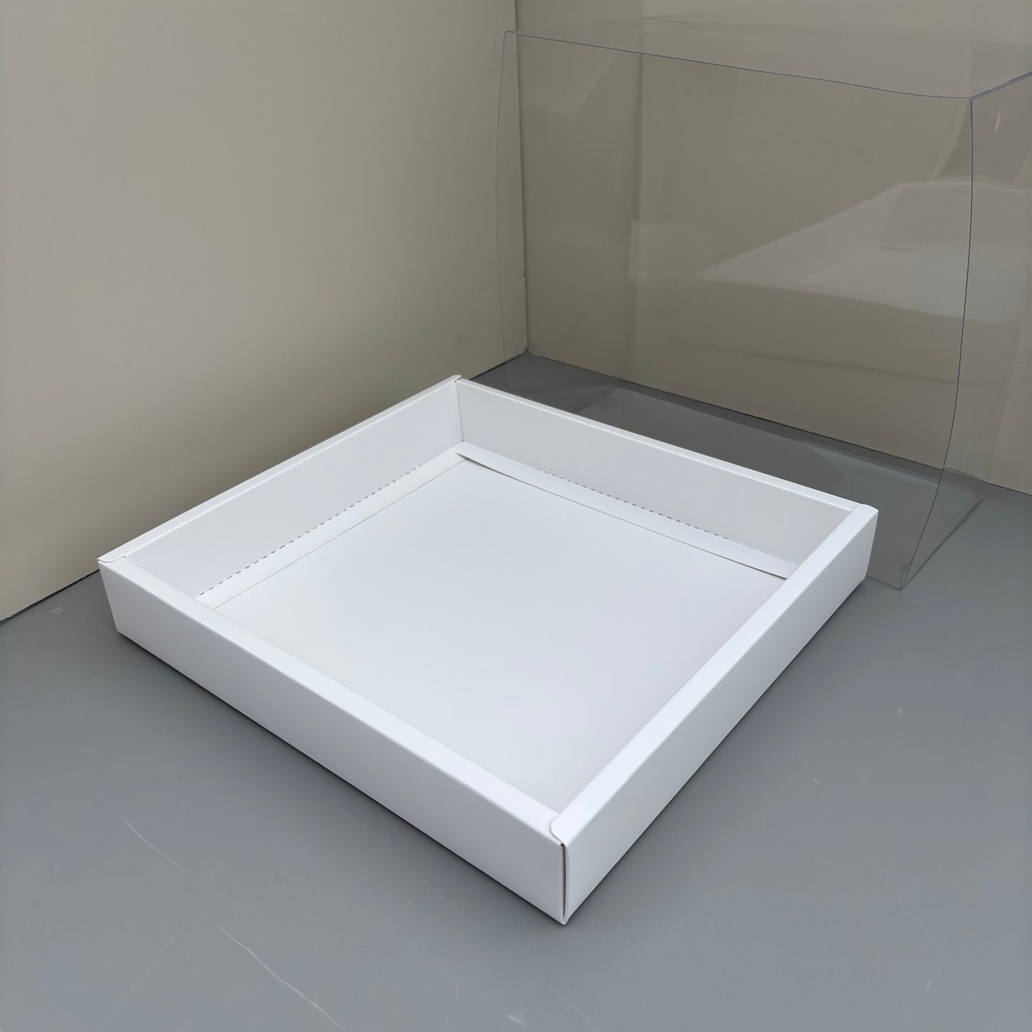 10PCS Square Charcuterie & Food Box Paper Base Box with Clear Cover