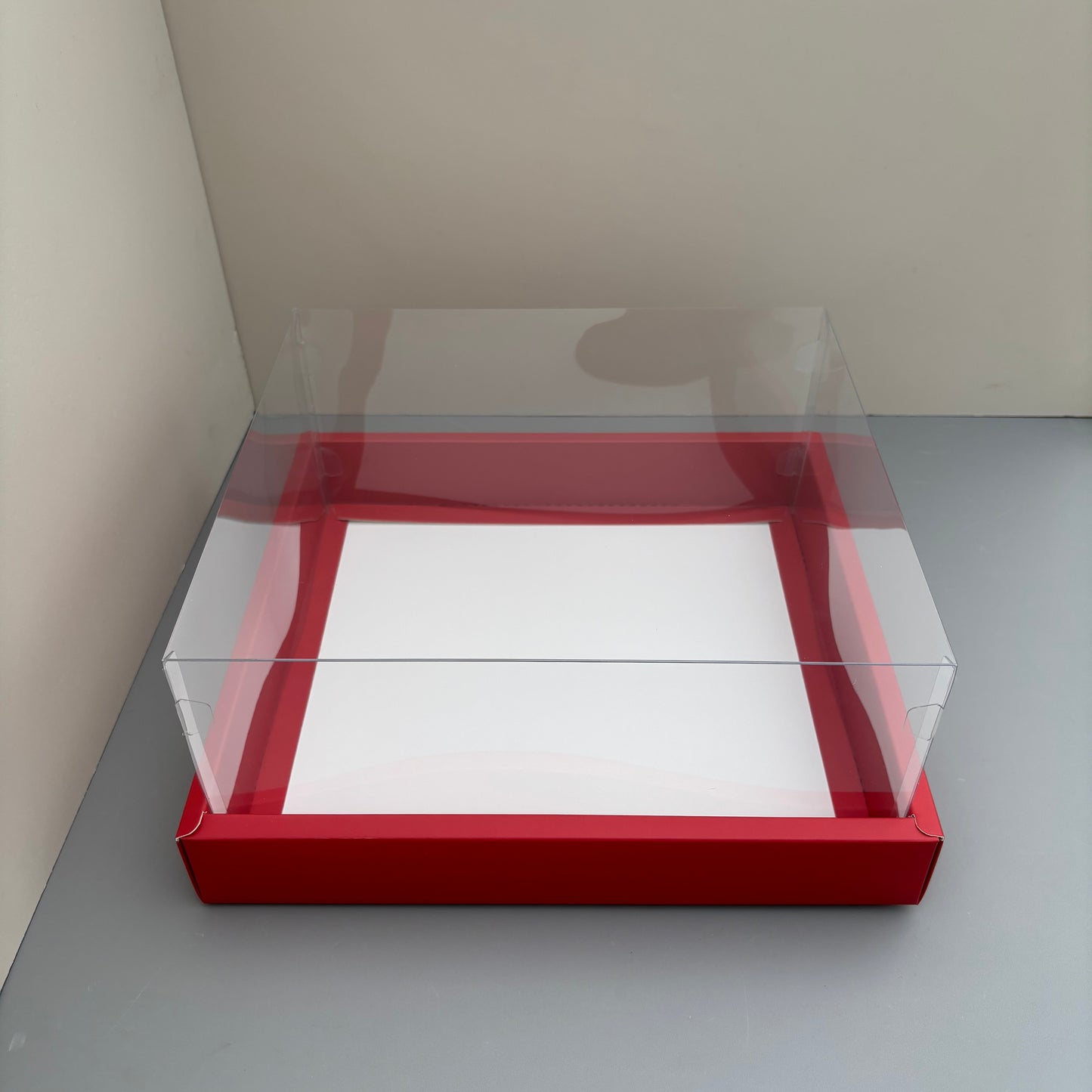 10PCS Square Charcuterie & Food Box Paper Base Box with Clear Cover