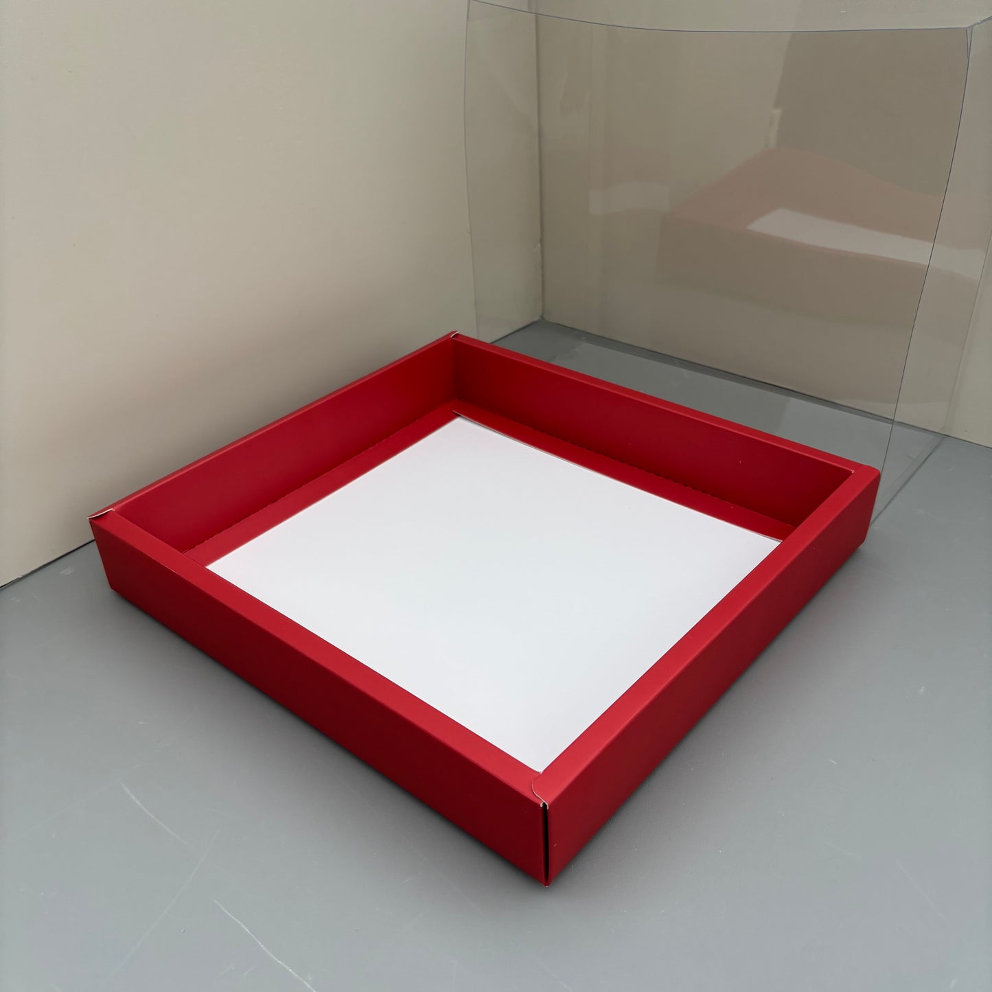 10PCS Square Charcuterie & Food Box Paper Base Box with Clear Cover