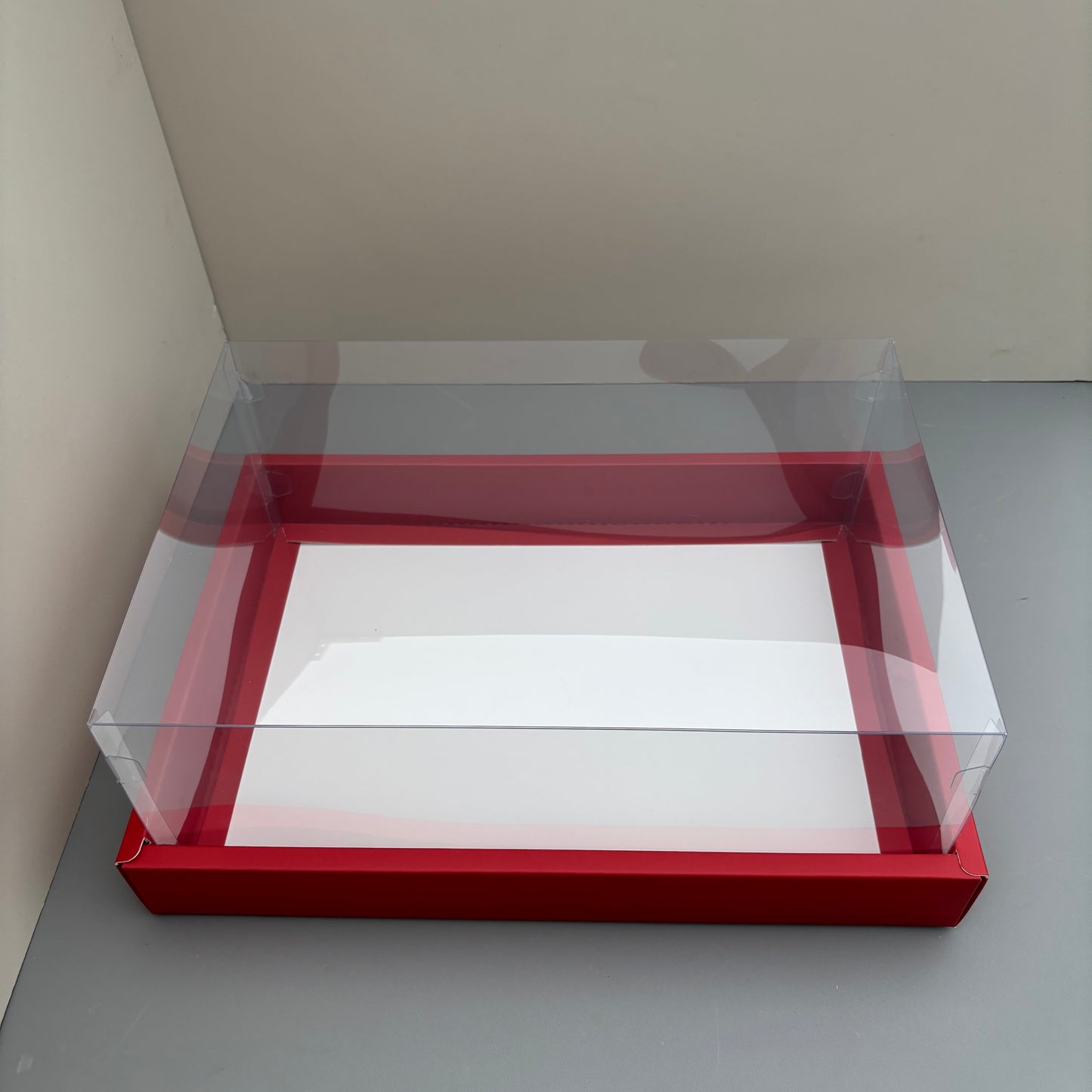 10PCS Rectangle Charcuterie & Food Box Paper Base Box with Clear Cover