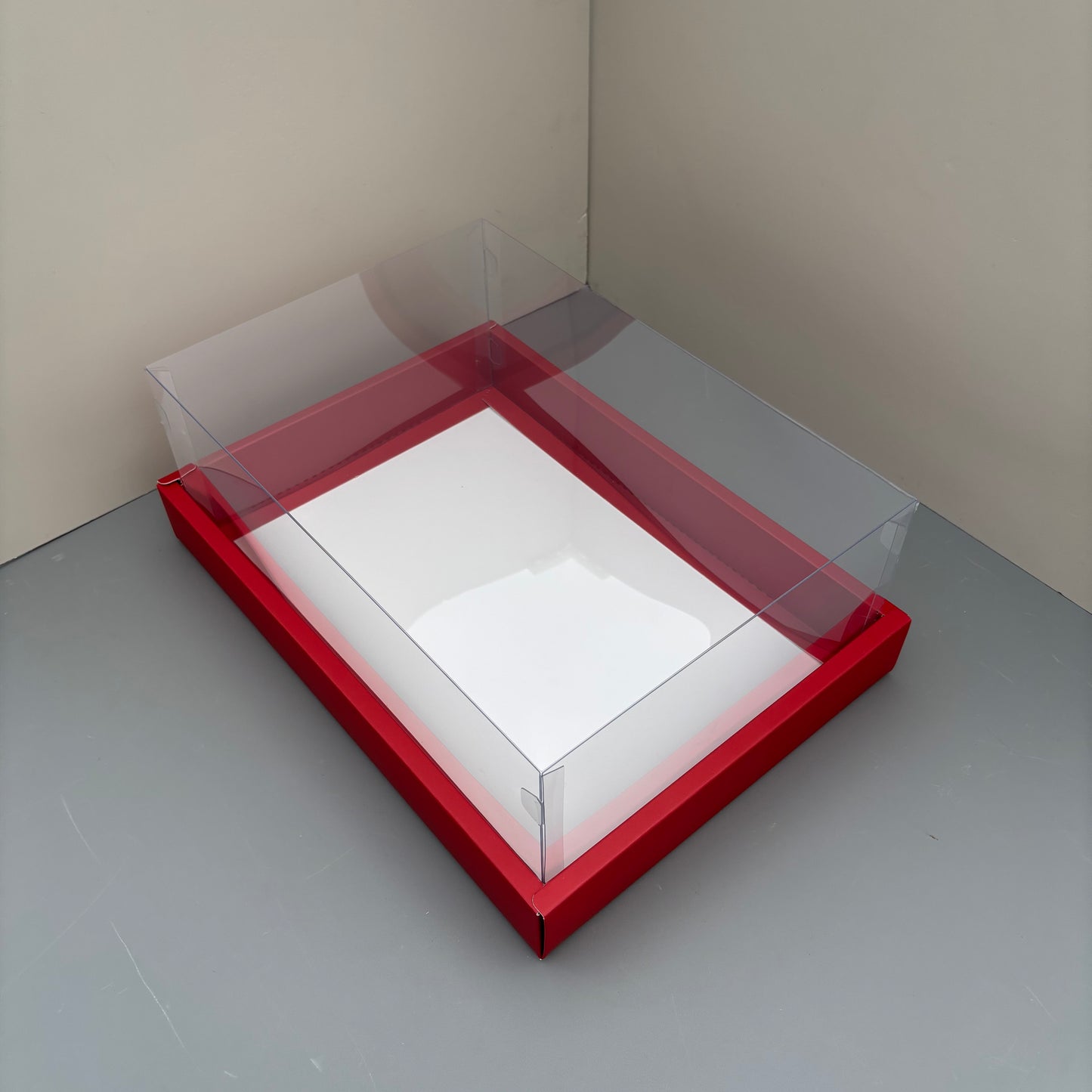 10PCS Rectangle Charcuterie & Food Box Paper Base Box with Clear Cover