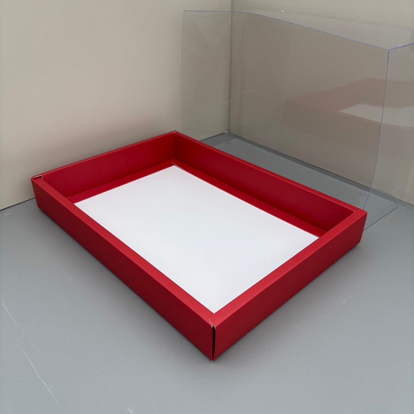 10PCS Rectangle Charcuterie & Food Box Paper Base Box with Clear Cover
