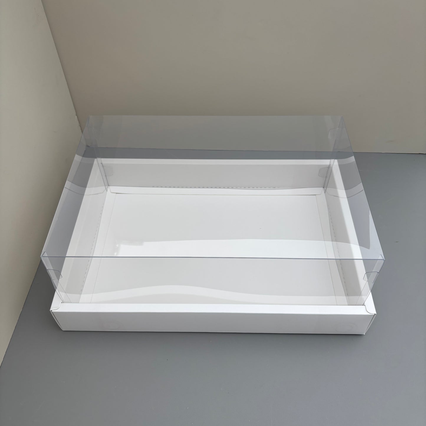 10PCS Rectangle Charcuterie & Food Box Paper Base Box with Clear Cover