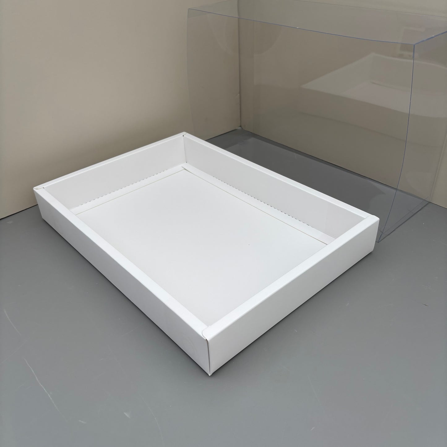 10PCS Rectangle Charcuterie & Food Box Paper Base Box with Clear Cover