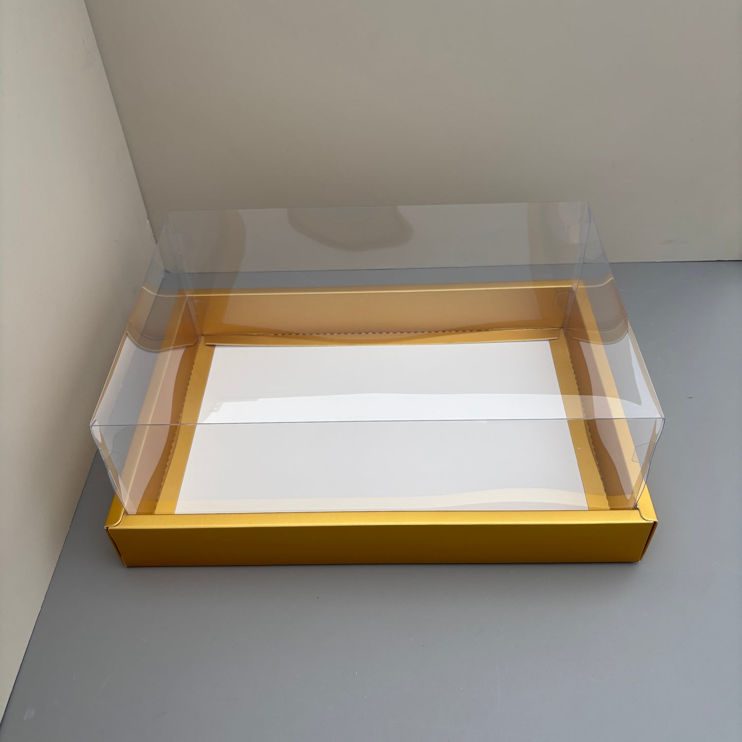 10PCS Rectangle Charcuterie & Food Box Paper Base Box with Clear Cover