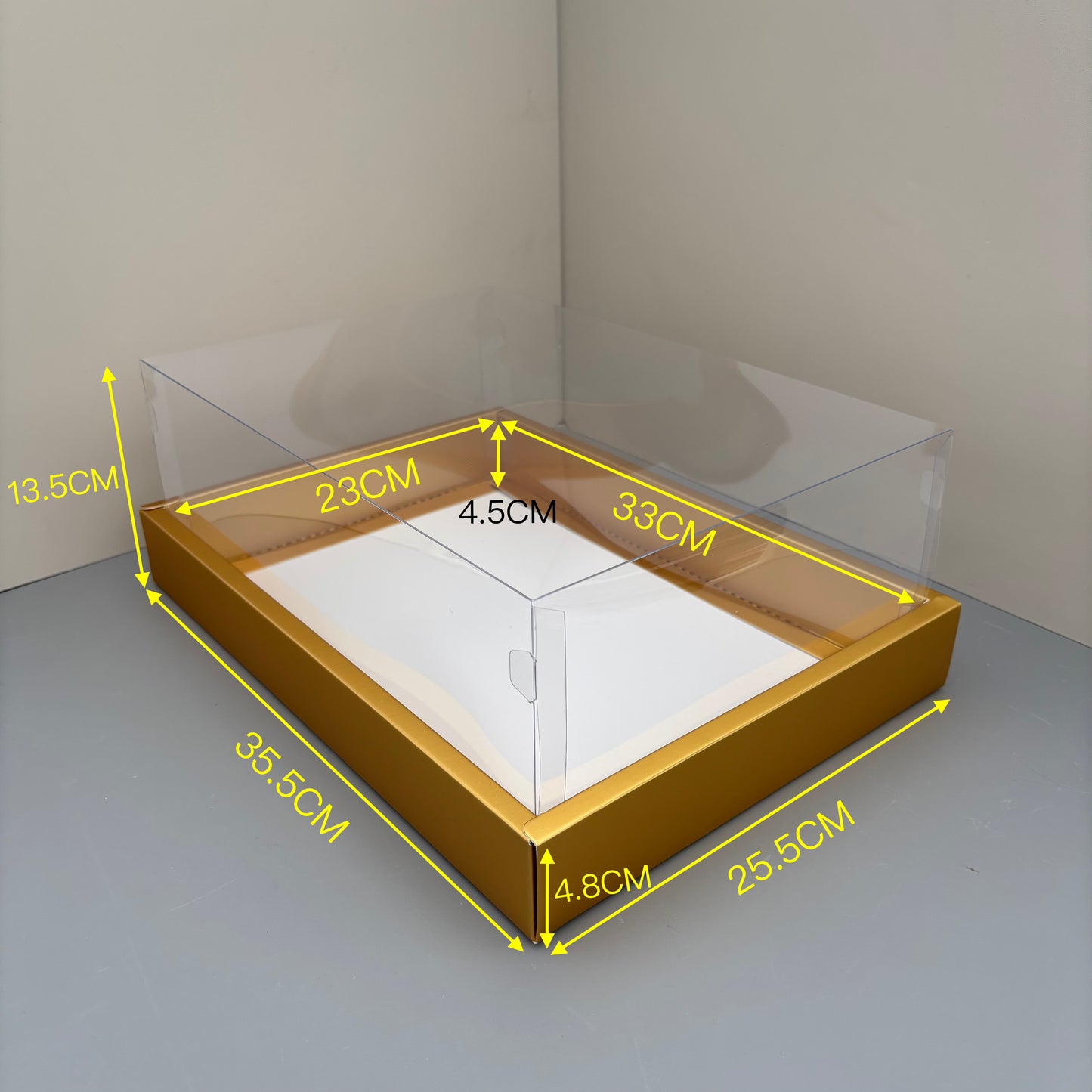 10PCS Rectangle Charcuterie & Food Box Paper Base Box with Clear Cover