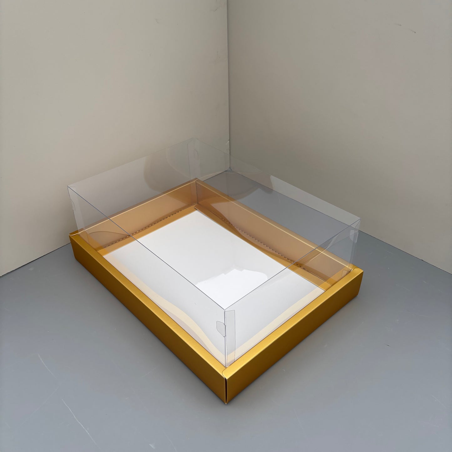 10PCS Rectangle Charcuterie & Food Box Paper Base Box with Clear Cover