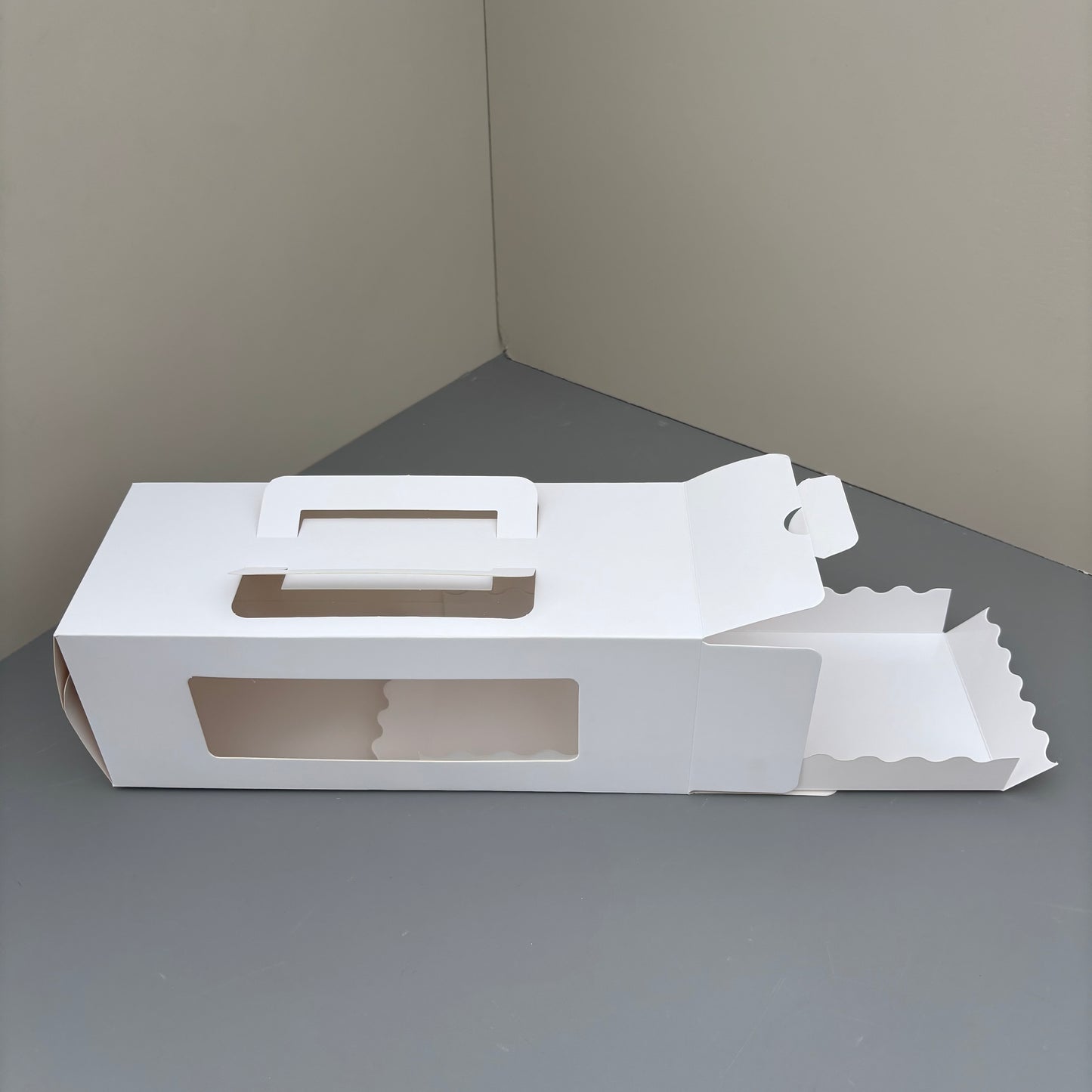 30PCS Rectangle White Paper Window Box with Insert