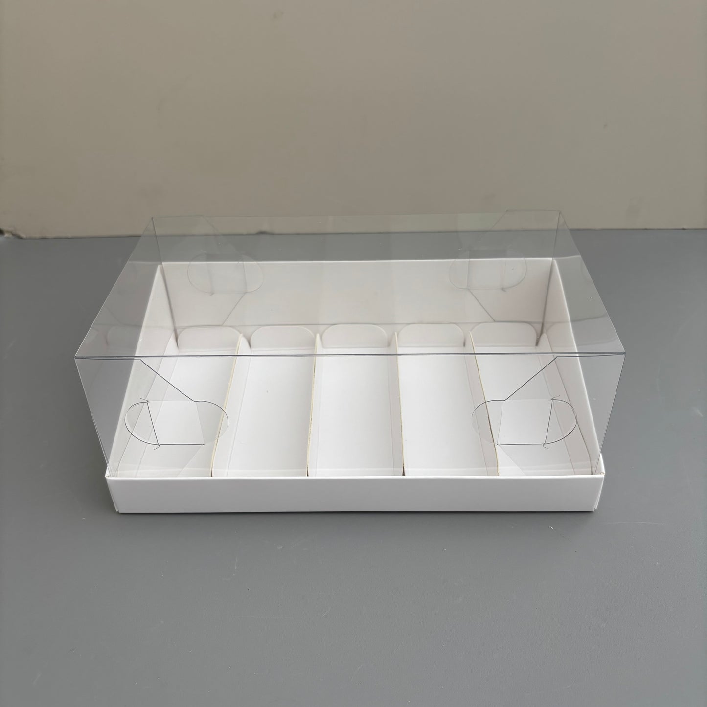 10 Boxes 5-paper Inserts Chocolate Bar & Popsicle Dessert Paper Base Box With Clear Lid
