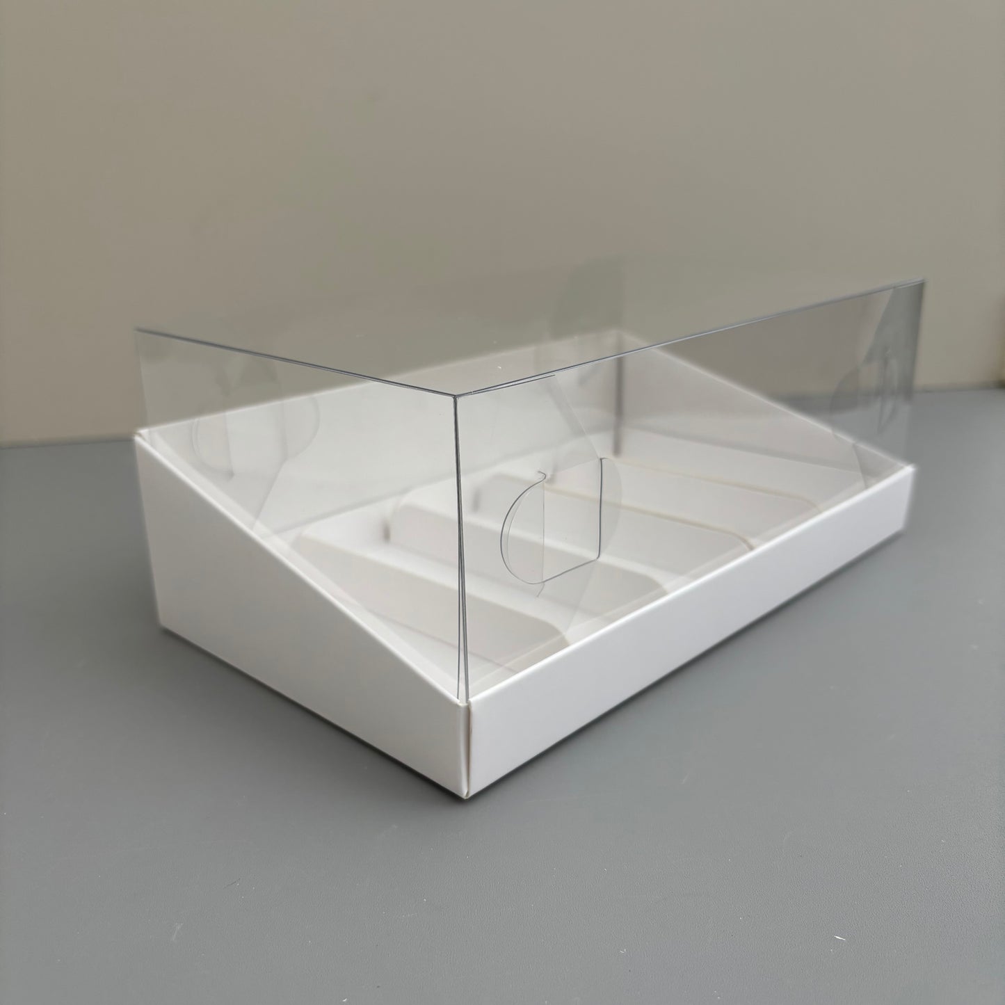 10 Boxes 5-paper Inserts Chocolate Bar & Popsicle Dessert Paper Base Box With Clear Lid