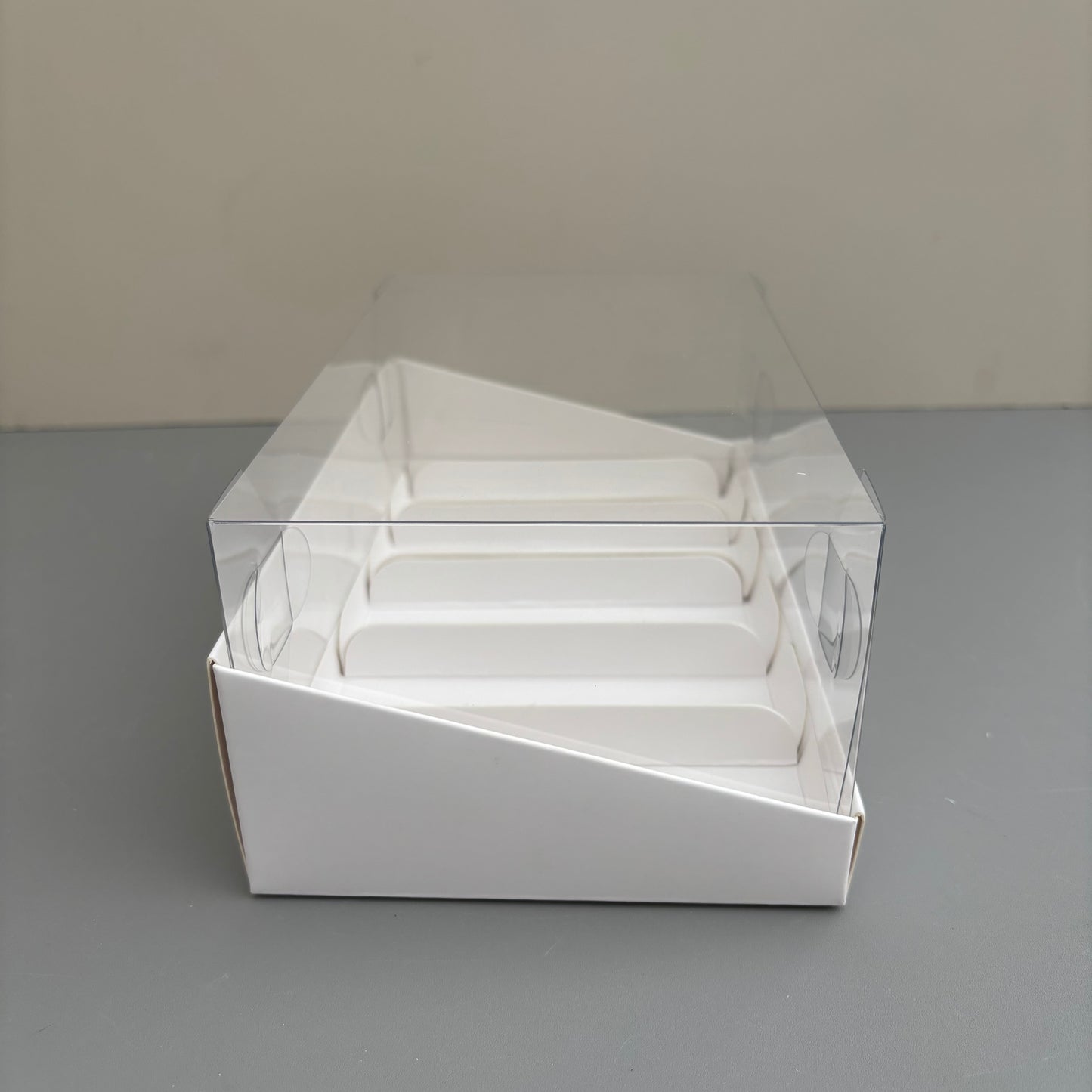 10 Boxes 5-paper Inserts Chocolate Bar & Popsicle Dessert Paper Base Box With Clear Lid