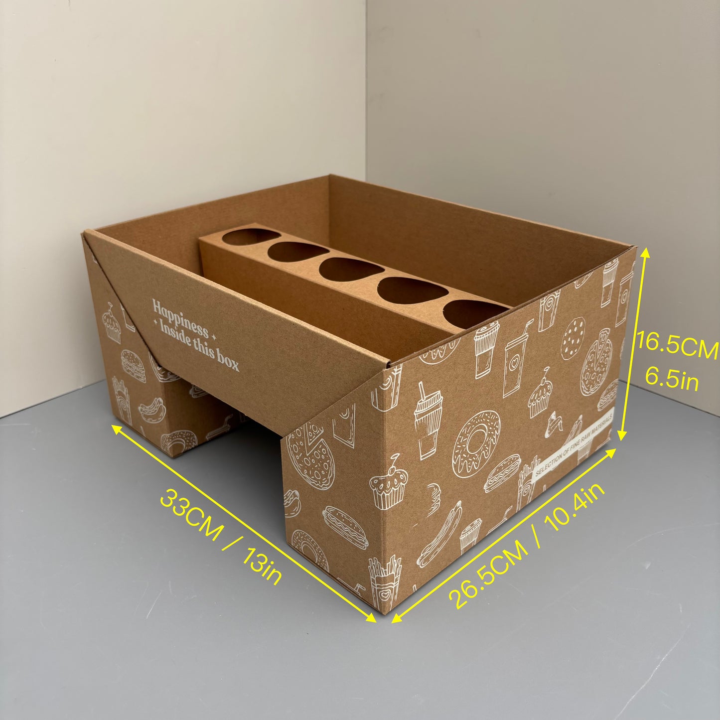 10 Boxes Kraft 2 Pieces Special Drawer Sleeve Box for Charcuterie Food Snack Fruit