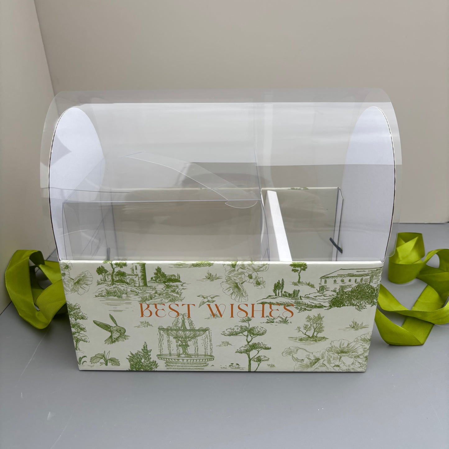 5 Boxes Green Flower & Cake Box