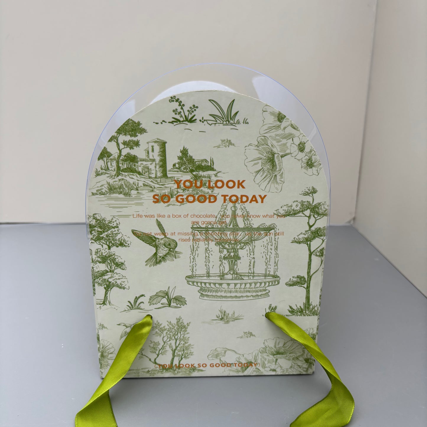 5 Boxes Green Flower & Cake Box