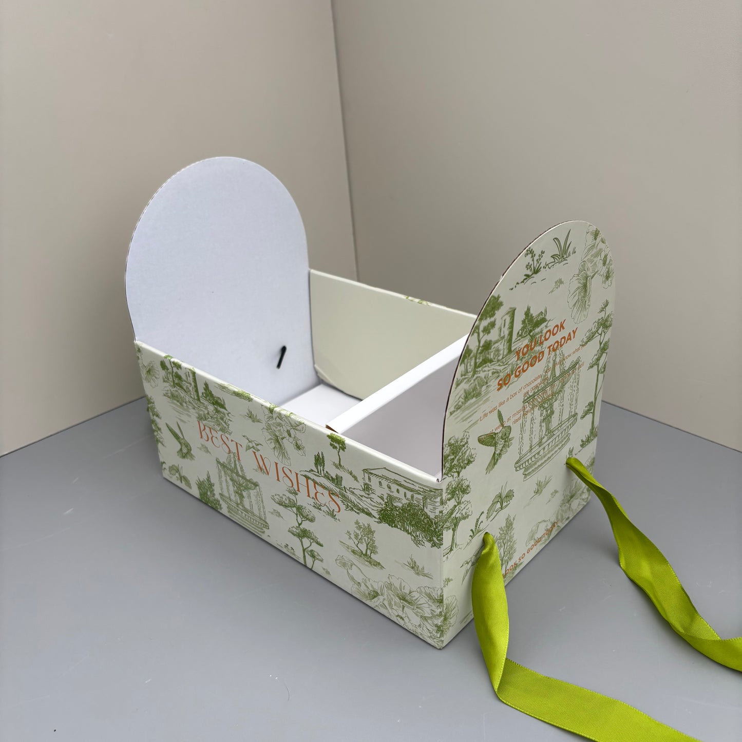 5 Boxes Green Flower & Cake Box