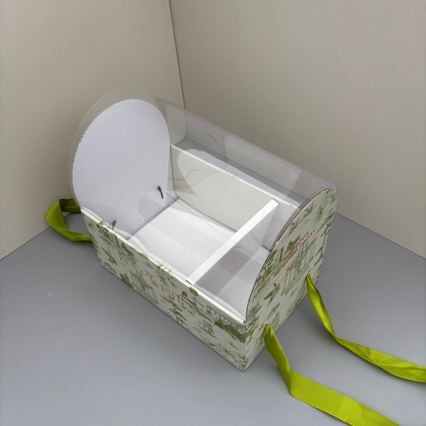 5 Boxes Green Flower & Cake Box