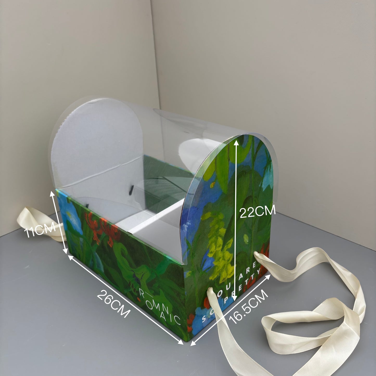 5 Boxes Green Flower & Cake Box