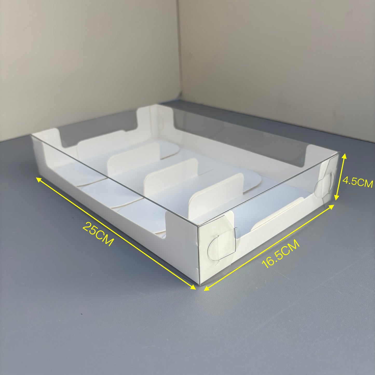 10 Boxes 4-cakesicles paper inserts white base box with clear cover