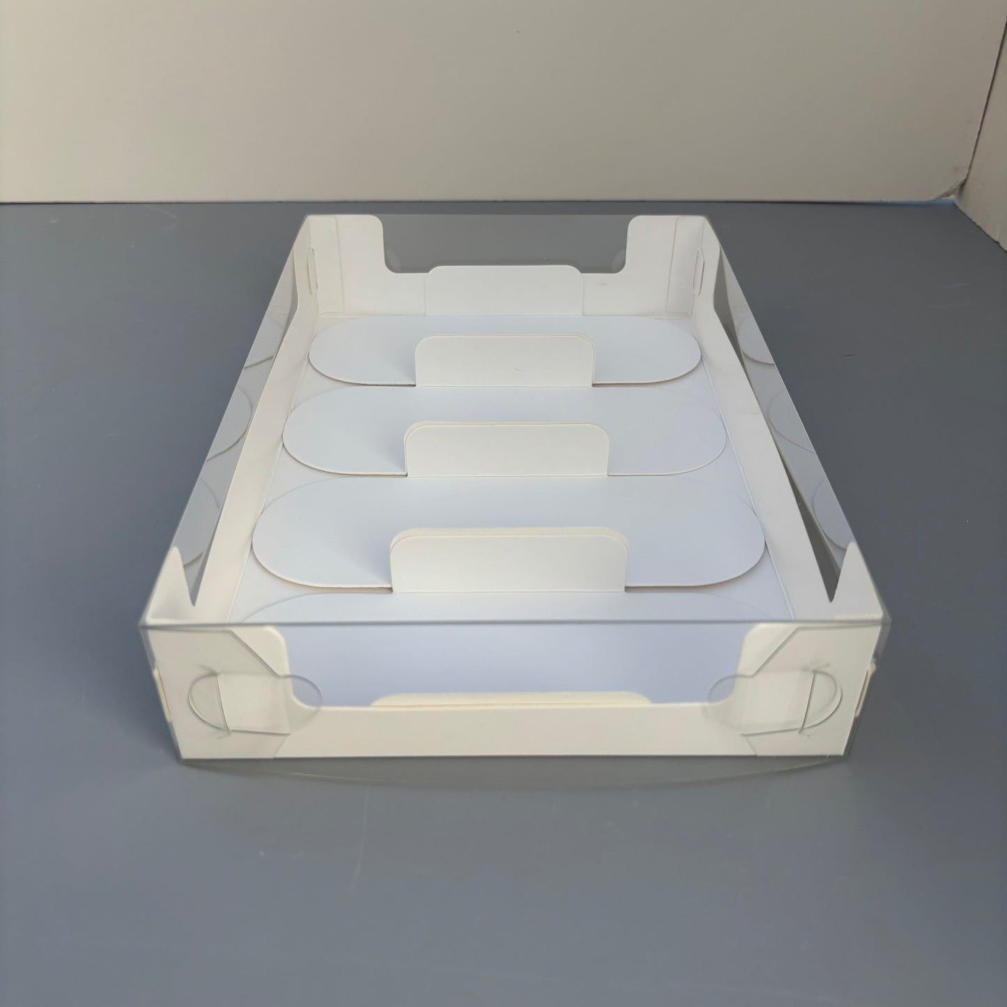 10 Boxes 4-cakesicles paper inserts white base box with clear cover