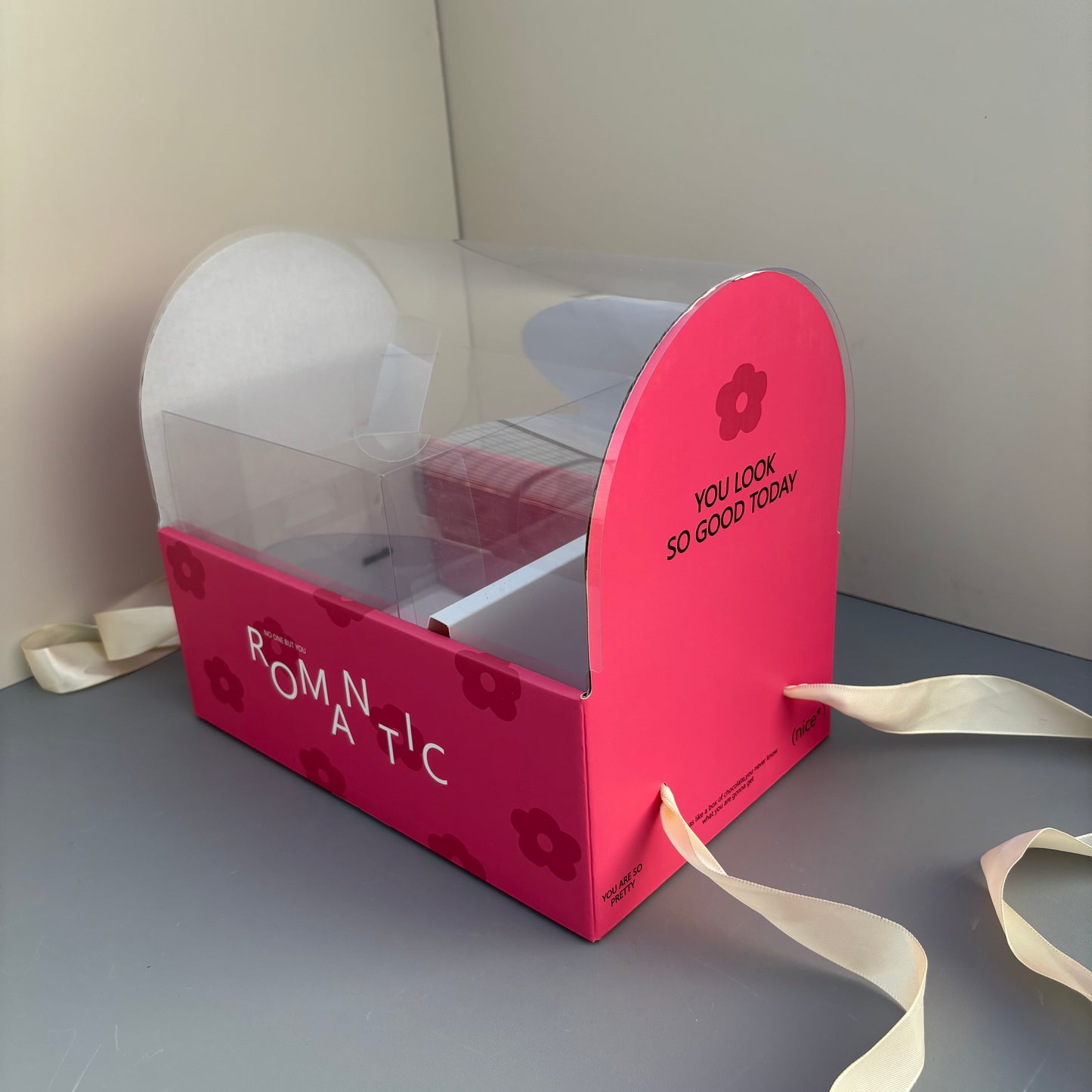 5 Boxes Red Flower & Cake Box