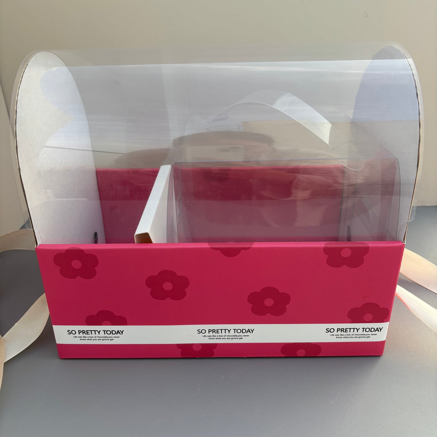 5 Boxes Red Flower & Cake Box