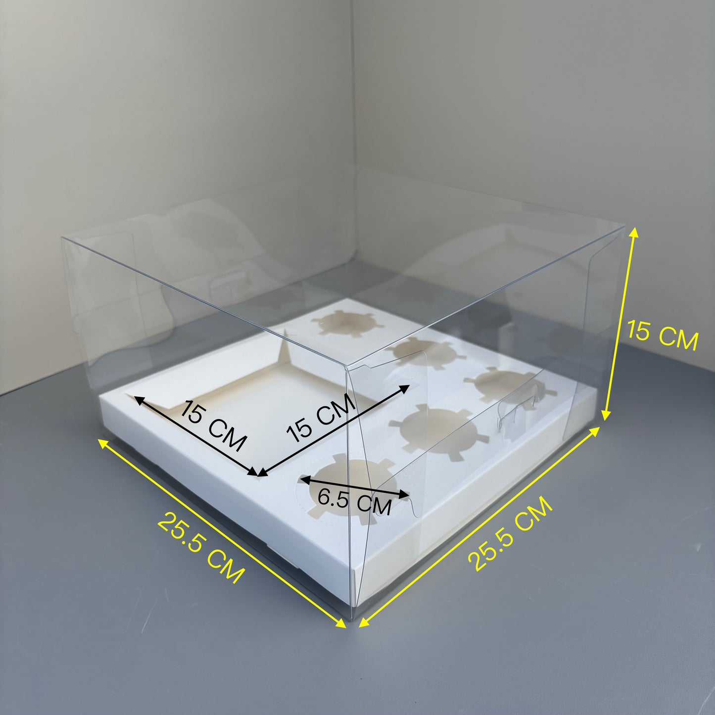 10 Boxes 5-cupcakes & bento cake clear box with paper insert