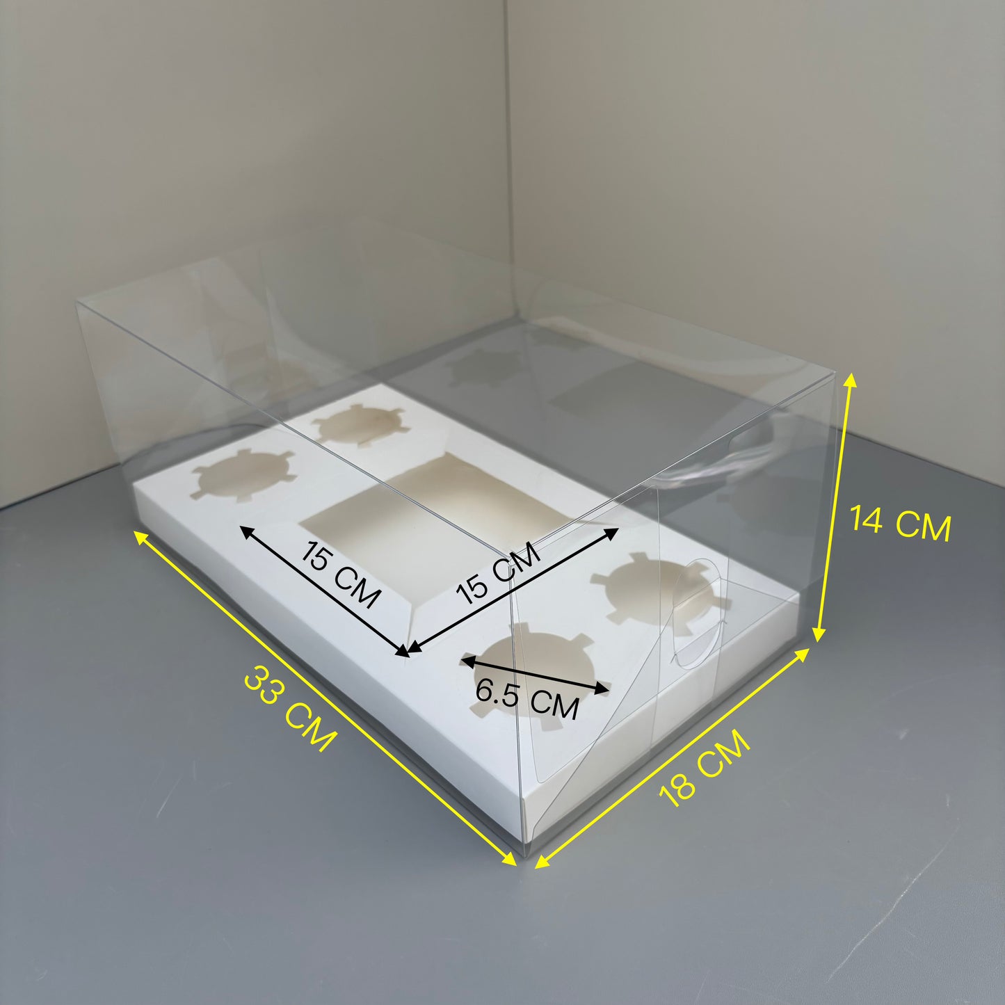 10 Boxes 4-cupcakes & bento cake clear box with paper insert