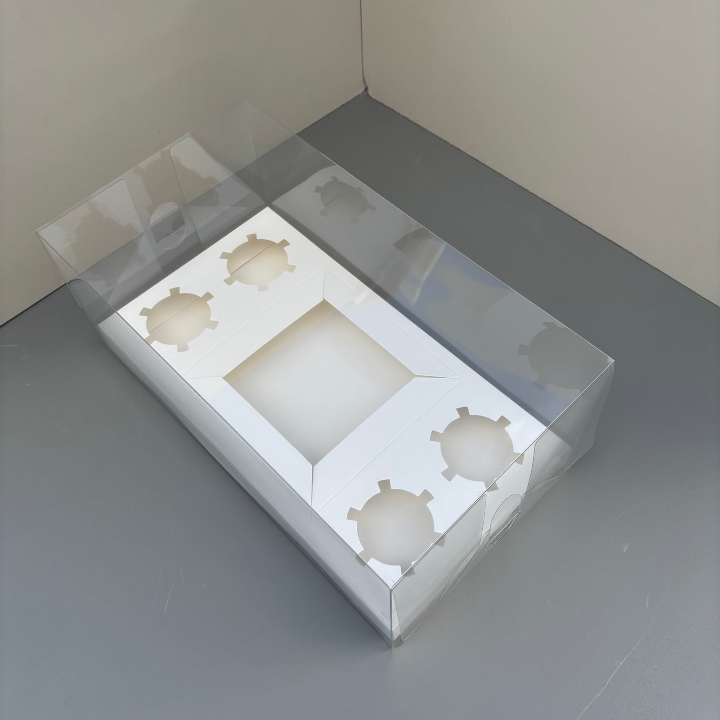 10 Boxes 4-cupcakes & bento cake clear box with paper insert