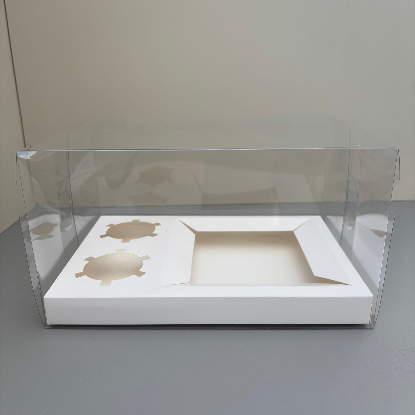 10 Boxes 2-cupcakes & bento cake clear box with paper insert