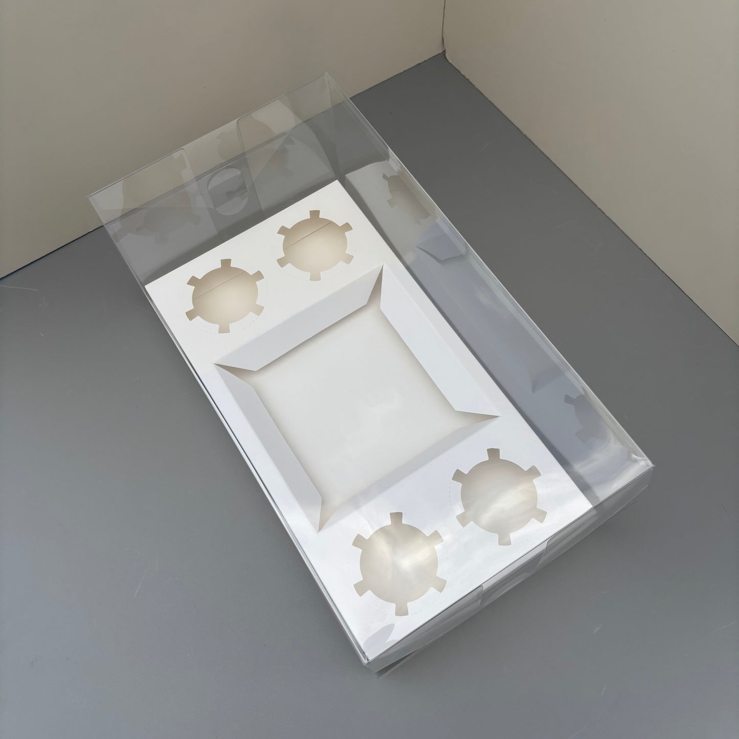 10 Boxes 4-cupcakes & bento cake clear box with paper insert