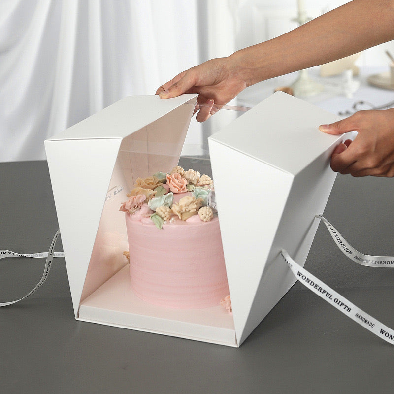 5PCS White Wedding & Birthday Cake Box