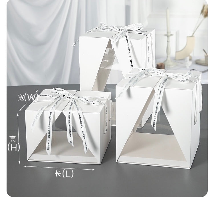 5PCS White Wedding & Birthday Cake Box